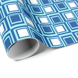 Moderne, helle und dunkle Quadrate mit weißem Hint Geschenkpapier