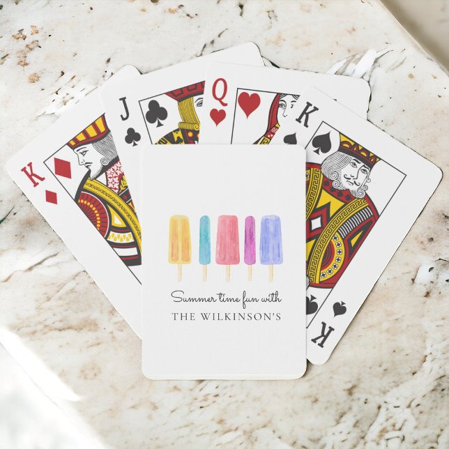 Moderne, helle und moderne Sommer Spielkarten (modern simple fun in the sun popsical playing cards , full customizable to suite your needs)