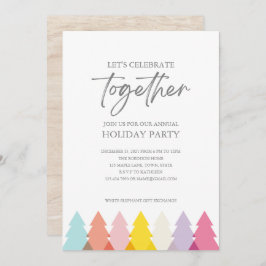 Moderne, helle Weihnachtsbaumen Party Einladung