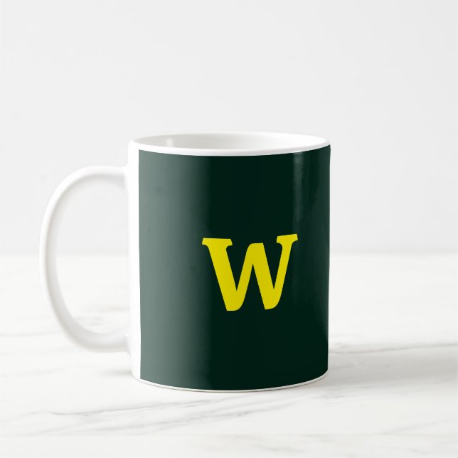 Moderne, hellgelbe Anfangsbuchstaben Kaffeetasse (Links)