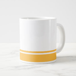 Moderne, hellgelbe Unterkante Racing Streifen Jumbo-Tasse