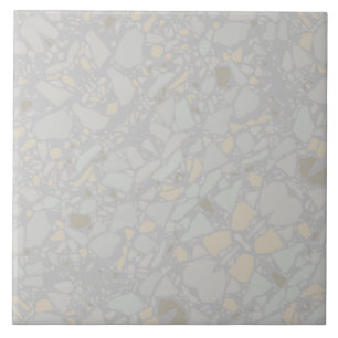 Moderne, hellgraue Terrazzo Effekt Tile Fliese