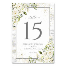 Moderne, hellgraue, weiße, florale Goldmarmor Hoch