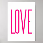 Moderne, hellrosa Liebe Poster<br><div class="desc">Minimalistische Kunst. Liebe Pink. Design von José Ricardo</div>