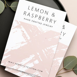 Moderne, hellrosa Pinselstriche Ohrkarte Visitenkarte