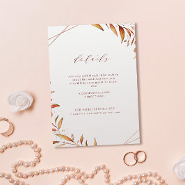 Moderne Herbgreenerie Geometrische rustikale Hochz Begleitkarte