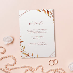 Moderne Herbgreenerie Geometrische rustikale Hochz Begleitkarte