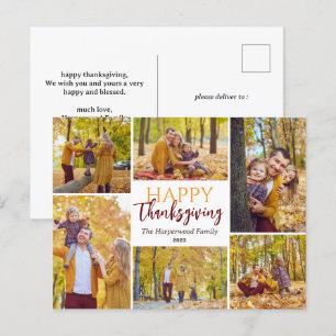 Moderne Herbst Erntedank Familienkollektion Foto C Feiertagspostkarte