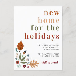 Moderne Herbst-Herbst-Erntedank-Feiertage-Bewegung Ankündigungspostkarte