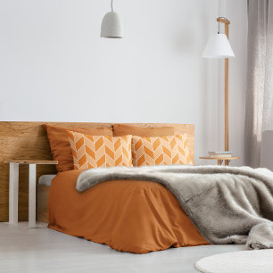 Moderne Herbst Orange Pfirsich Fischgrätenmuster C Kissenbezug