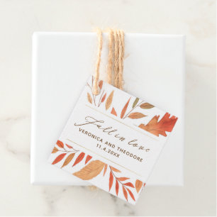 Moderne Herbstausfälle in der Liebe Geschenkanhänger