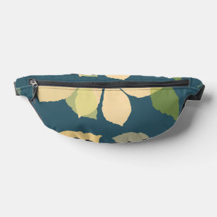 Moderne Herbstblätter mit Türkis Hintergrund Bauchtasche