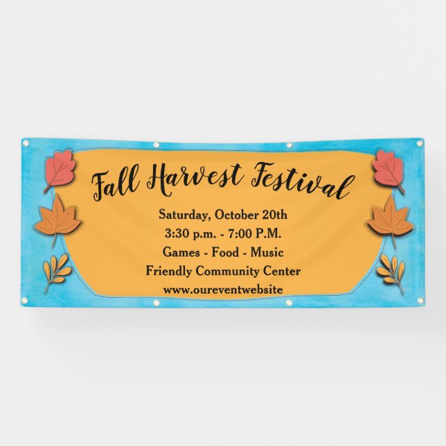 Moderne Herbsternte Banner (Horizontal)
