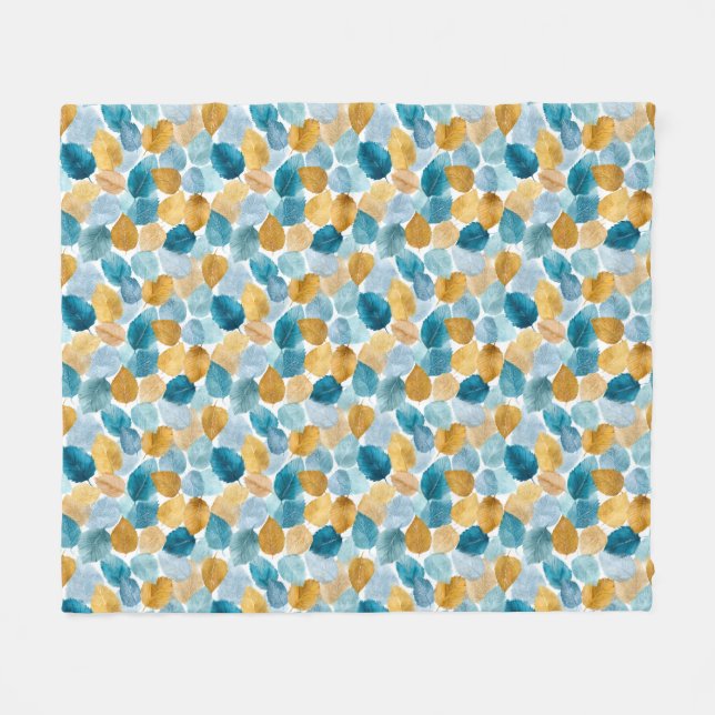 Moderne Herbsterscheinungen lassen Aquarellfarben  Fleecedecke (Vorderseite (Horizontal))