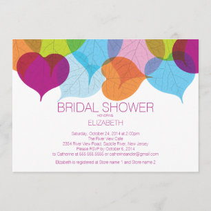 Moderne Herbstlaub Bridal Dusche Einladung