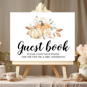 Moderne Herbstpumpen und Blume Poster