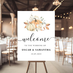 Moderne Herbstpumpen und Blume Poster