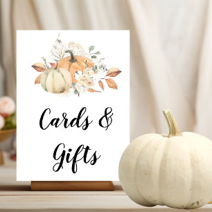 Moderne Herbstpumpen und Blume Poster