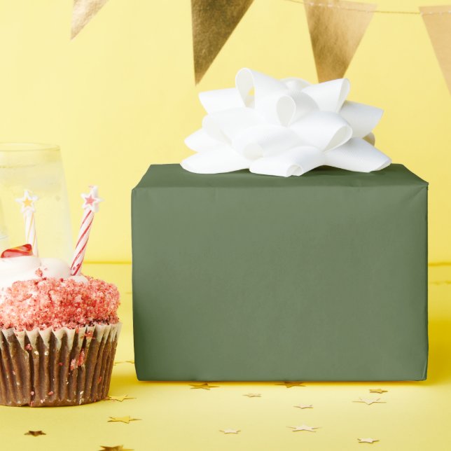 Moderne Heritage Solid Forest Grün Geschenkpapier (Geburtstagsparty)
