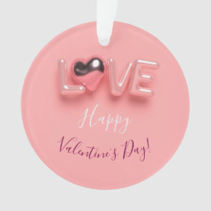 MODERNE HERZ-VALENTINSTAG PINK ORNAMENT