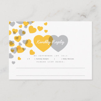 Moderne Herzantwort-Karte RSVP Karte