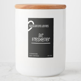 Moderne Herzform Schwarz-Weiß-Kerze Schönheit & Sc Lebensmitteletikett