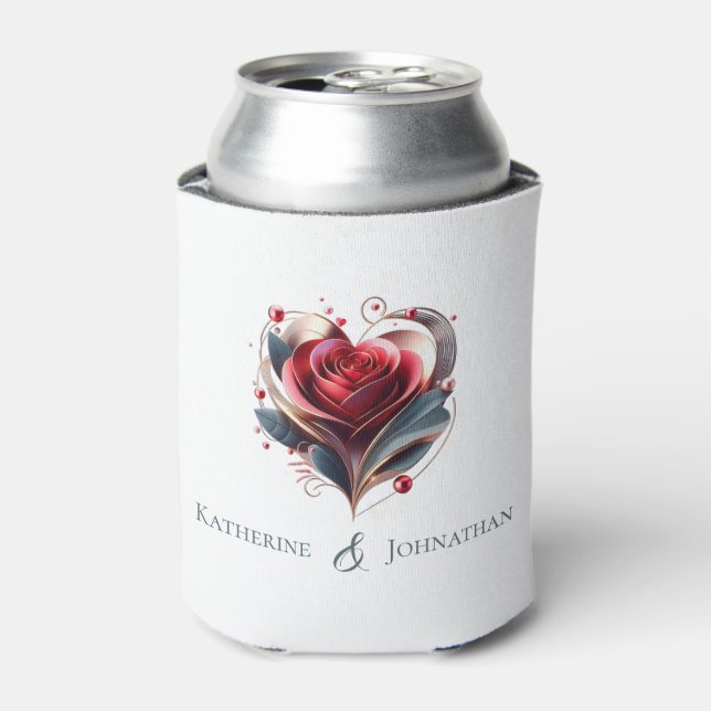 Moderne herzförmige Rose Dosenkühler (Kanne Vorderseite)