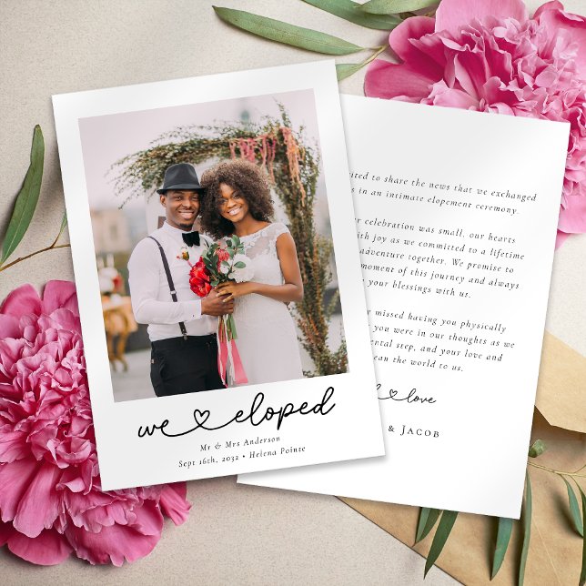 Moderne Herzkalligraphie Wir haben Hochzeiten von  Ankündigung (Von Creator hochgeladen)