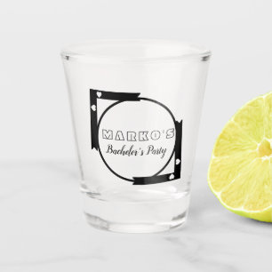 Moderne Herzrahmen-Logo-Junggesellenabschied-Shotg Schnapsglas