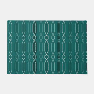 Moderne Hexagon-Säulen Aquamarin Fußmatte