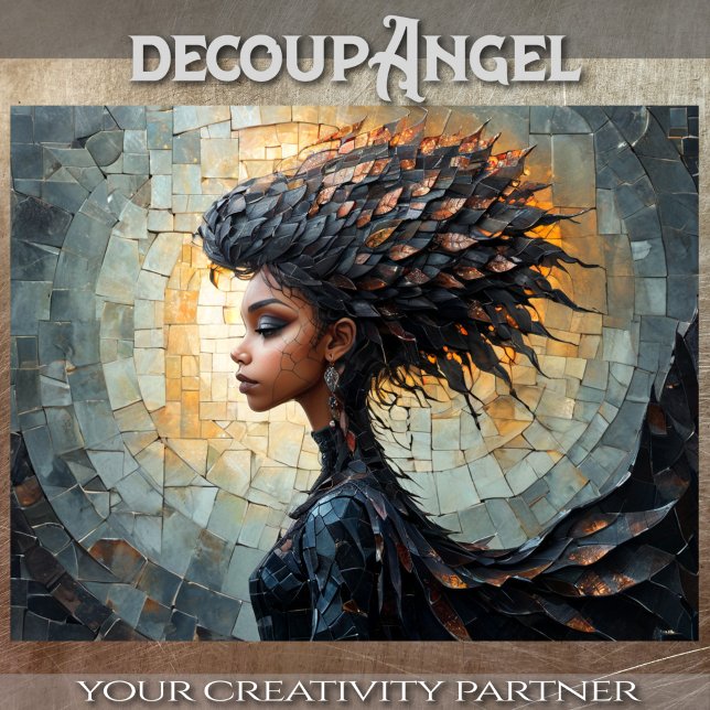 Moderne Hexe: Asha - Decoupage - Seidenpapier (Von Creator hochgeladen)