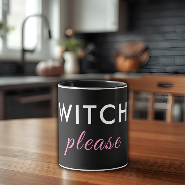 Moderne Hexe Bitte Halloween Tasse - Minimaler Chi (Von Creator hochgeladen)