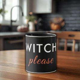 Moderne Hexe Bitte Halloween Tasse - Minimaler Chi