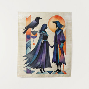 Moderne Hexen - ein abstraktes Kunstwerk 1 - Fan F Wandteppich