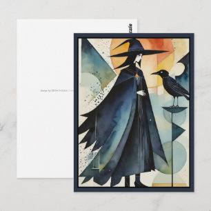 Moderne Hexen - ein abstraktes Kunstwerk 3 - Fan Postkarte