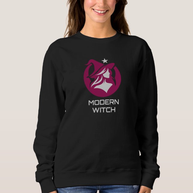 Moderne Hexen-Pagan-Magie Sweatshirt (Vorderseite)