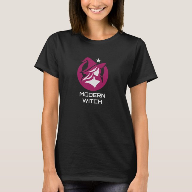 Moderne Hexen-Pagan-Magie T-Shirt (Vorderseite)