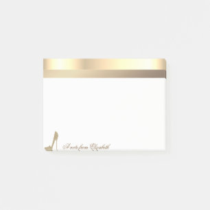 Moderne High Heels mit goldenem Glitter - Personal Post-it Klebezettel