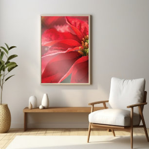 Moderne High-Poly-Poinsettie Botanische Wandkuns Poster