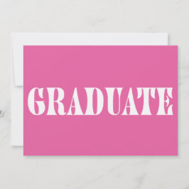 Moderne Himbeer-Rosa-Abschlussparty-Einladung