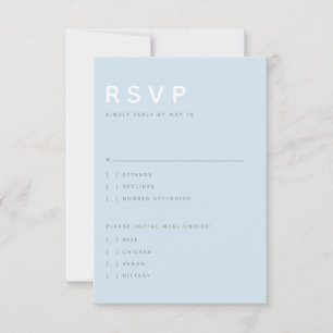 MODERNE HIMMELBLAUE REDAKTIONELLE SCHREIBWEISE RSV RSVP KARTE