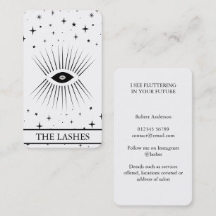 Moderne Himmelsaugen-Tarot-Wimpern Schwarz Visitenkarte