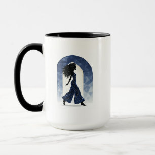 Moderne himmlische Gehende Silhouette Tasse