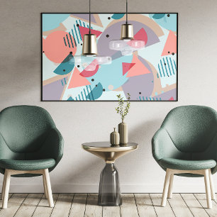 Moderne Hip-Abstrakte Geometrische 50er-Jahre-Kuns Poster