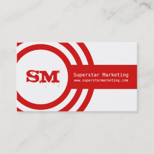 Moderne Hipster Business Card, Rot Visitenkarte