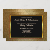 Moderne hoch entwickelte LuxusgoldGlitter Hochzeit