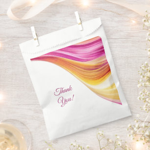 Moderne, hochrosa, gelb- geschenktütchen