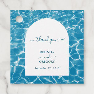 Moderne Hochzeit am Blue Ocean Beach Geschenkanhänger