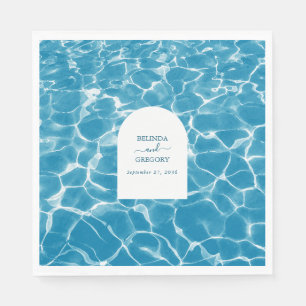 Moderne Hochzeit am Blue Ocean Beach Serviette