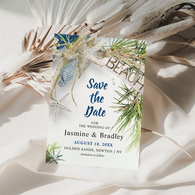 Moderne Hochzeit am Strand Save The Date (Von Creator hochgeladen)